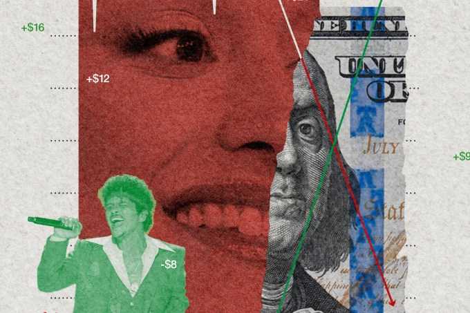 Illustration of Polygraph, Ariana Grande, U.S. Money